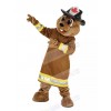 Burny Beaver with Hat Mascot Costume