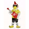 Rooster with Guitar Mascot Costume Animal