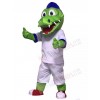 Cute Blue Hat Athlete Crocodile Alligator Mascot Costumes