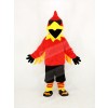 Rock Rooster with Black Trousers Mascot Costume Cartoon