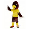 Red Cardinal Bird in Yellow Shirt Mascot Costume