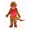 Funny Brown Dinosaur Mascot Costume Animal