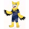 Yellow Gryphon with Blue T-shirt Mascot Costume Animal