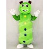 Cute Green Caterpillar Mascot Costume Cartoon
