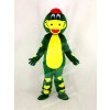 Cute Green Dino Dinosaur Mascot Costume Cartoon