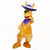 Friendly Adult Kangaroo with Blue Hat Mascot Costumes Adult