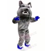 Grey Bulldog with Blue Shoes Mascot Costumes