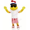 Fashion Chicken with White T-shirt Mascot Costumes Animal