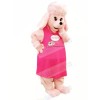 Pink Dog in Dress Mascot Costumes Cartoon