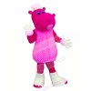 Pink Hippo in Dress Mascot Costumes Cartoon