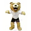 Fierce Wildcat with White T-shirt Mascot Costumes	