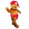 Cute Brown Christmas Beaver Mascot Costumes Animal