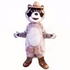 Grey Raccoon with Hat Mascot Costumes Cartoon