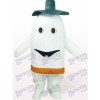 Tooth In White Cartoon Mascot Costume