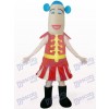 Red Woman Cartoon Mascot Costume