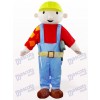 Red Maintenance Worker Bab Cartoon Mascot Costume