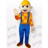 Yellow Hat Boy Cartoon Adult Mascot Costume