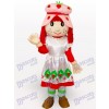 Strawberry Shortcake Girl Cartoon Adult Mascot Costume