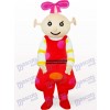 Red Female Beibei Anime Adult Mascot Costume