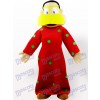 Fat Woman In Red Clothes Cartoon Adult Mascot Costume
