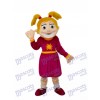 Laughing Girl Mascot Adult Costume