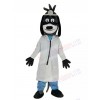 Doctor Dog with Black Glasses Mascot Costume Animal