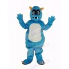 Fluffy Blue Monster Mascot Costume Cartoon