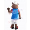 Hiking Groundhog Mascot Costume Animal