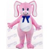 Easter Pink Rabbit With Floral Ears Animal Mascot Costume