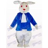 Easter Red Eyes Blue Clothes Rabbit Mascot Costume