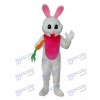 Easter Bunny with Carrot Mascot Adult Costume