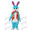 Easter Blue Rabbit in Red Vest Mascot Adult Costume