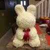 White Rose Rabbit Flower Rabbit Best Gift for Mother's Day, Valentine's Day, Anniversary, Weddings and Birthday