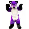 Purple Wolf Husky Mascot Costumes Cartoon