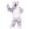 Grey and White Huskey Mascot Costumes Animal