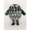 Cute Grey Owl Mascot Costume Cartoon	