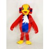 Yellow Head Red Swan Bird Mascot Costume School