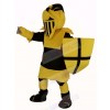 Black and Yellow Knight Mascot Costume People