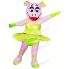 Dancing Pig with Green Skirt Mascot Costumes Animal