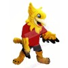Yellow Gryphon with Red T-shirt Mascot Costumes