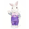 Fuzzy Bunny with Purple Suit Mascot Costumes Cartoon