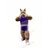 School Bobcat in Suit Mascot Costumes Cartoon