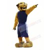 Sport Wildcat with Blue Suit Mascot Costumes Animal