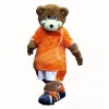 Football Bear with Orange T-shirt Mascot Costumes School