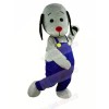 Grey Dog with Red Nose Mascot Costumes Animal	