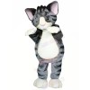 Lightweight Grey Cat Mascot Costumes Cartoon