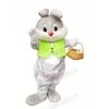 Christmas Bunny with Green Vest Mascot Costumes Animal