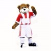 Football Bear with Red and White T-shirt Mascot Costumes School