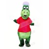 Sport Alligator with Red T-shirt Mascot Costumes Cartoon
