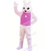 Bunny with Pink Vest Mascot Costumes Animal